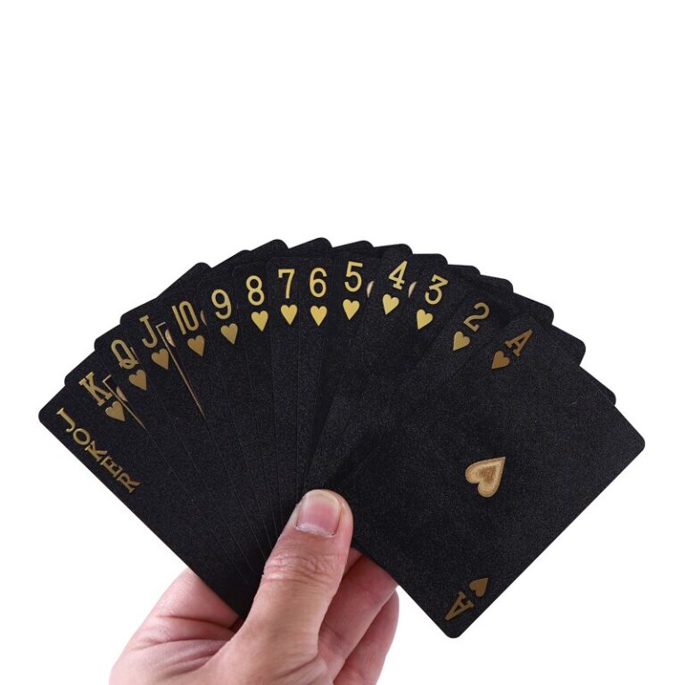 Ensemble de cartes à jouer, couleur noir et or, ensemble de Poker étanche, paquet magique Dmagic, jeu de société, Collection de cadeaux 2